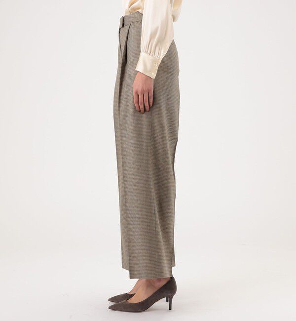 TOMORROWLAND collection「ブラウニーガンクラブチェック タックワイドパンツ」|その他|