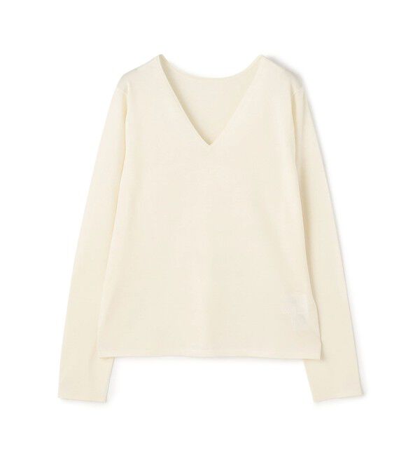 DES PRES「シルク Vネックプルオーバー」|ニット・セーター|11 ホワイト