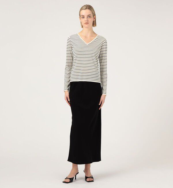 DES PRES「シルク Vネックプルオーバー」|ニット・セーター|