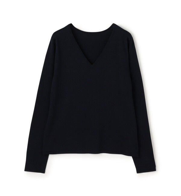 DES PRES「シルク Vネックプルオーバー」|ニット・セーター|69 ネイビー