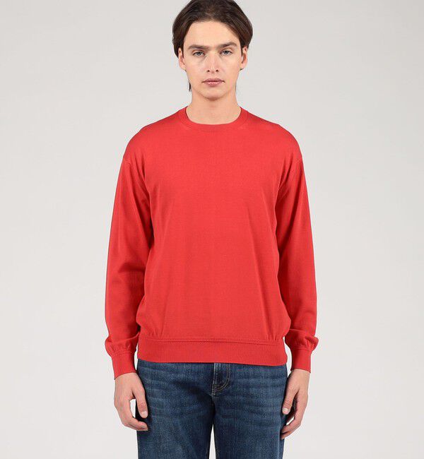 TOMORROWLAND MENS「TOMORROWLAND tricot ギザコットン クルーネックプルオーバーニット」|ニット・セーター|