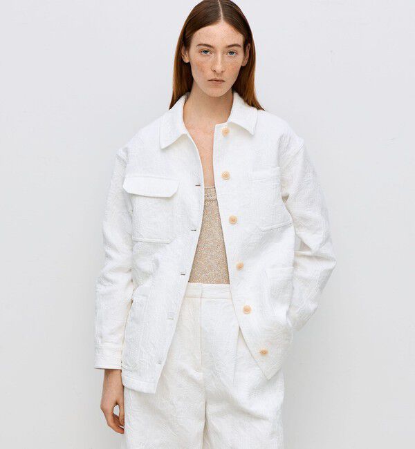 BACCA「コットンリネンジャガード サファリジャケット」|その他|