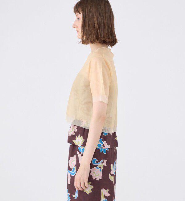 MACPHEE「シアーレイヤー クルーネックプルオーバー」|ニット・セーター|