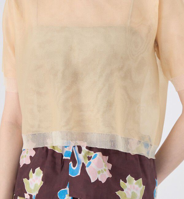 MACPHEE「シアーレイヤー クルーネックプルオーバー」|ニット・セーター|