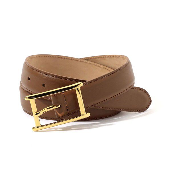 TOMORROWLAND GOODS「AMBOISE BUCKLE レザーベルト」|ベルト|45 キャメル