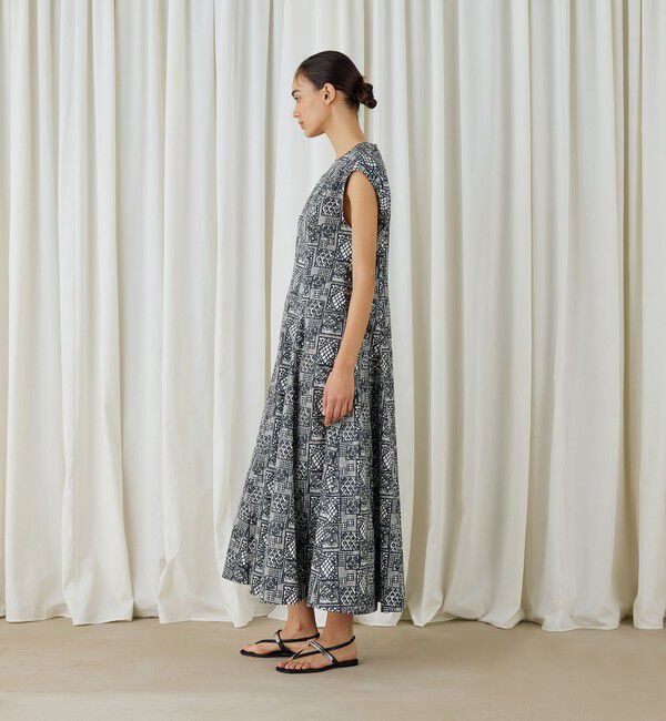 DES PRES「パッチワークレースプリント フレアマキシワンピース」|ワンピース|