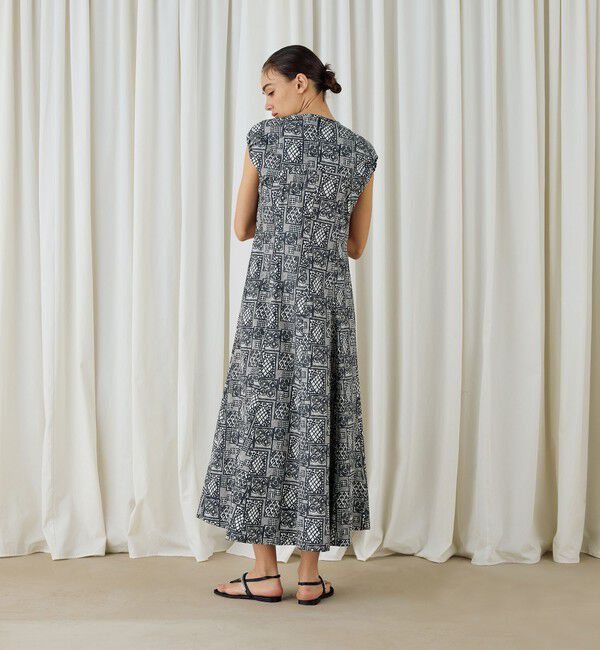 DES PRES「パッチワークレースプリント フレアマキシワンピース」|ワンピース|