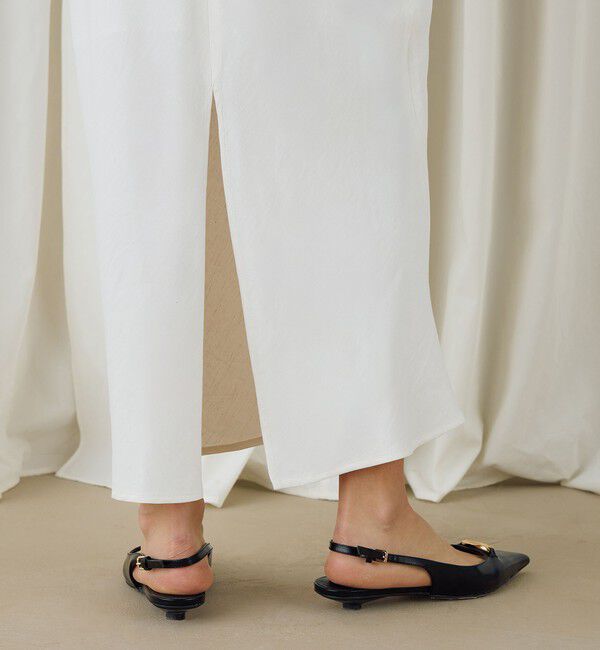 DES PRES「ソフトサテン エラスティックストレート スカート」|スカート|