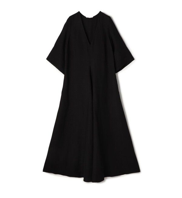 TOMORROWLAND GOODS「Devotion TWINS Vネック ドレス」|ワンピース|19 ブラック