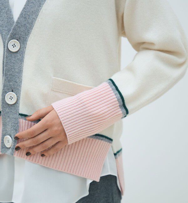 MACPHEE「NZ LAMBS Vネックカーディガン」|カーディガン|