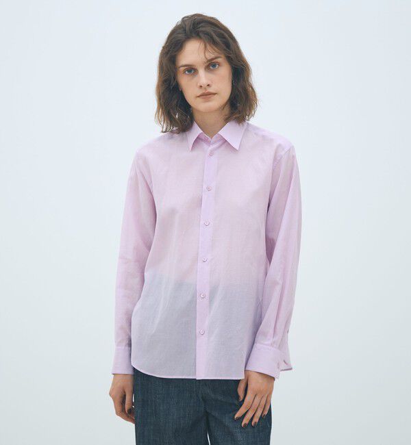 MACPHEE「コットンシルクローン レギュラーカラーシャツ」|シャツ・ブラウス|