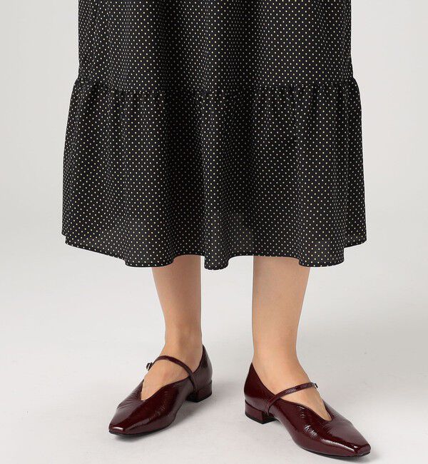 Ballsey「ミニドットプリント ティアードワンピース」|ワンピース|