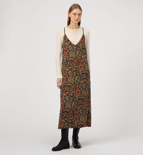 SOULEIADO「キュプラレーヨンジャカード キャミソールワンピース」|ワンピース|