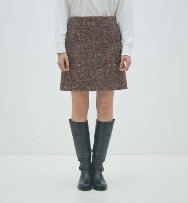 MACPHEE「スライバージャージー ミニスカート」|台形|