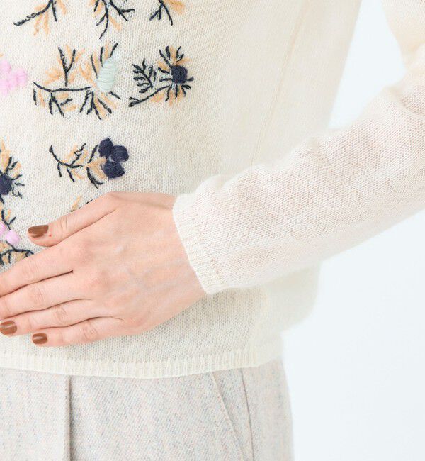 Ballsey「モヘヤナイロンエンブロイダリー クルーネックプルオーバー」|ニット・セーター|