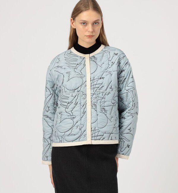 TOMORROWLAND GOODS「manipuri クルーネック ジャケット」|ブルゾン・スタジャン|