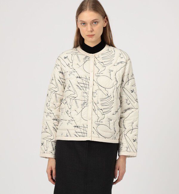 TOMORROWLAND GOODS「manipuri クルーネック ジャケット」|ブルゾン・スタジャン|