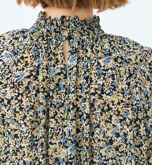 Ballsey「ブローフラワープリント シャーリングロングワンピース」|ワンピース|