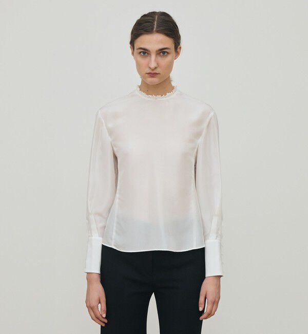 DES PRES「シルクハブタエ プルオーバーブラウス」|シャツ・ブラウス|