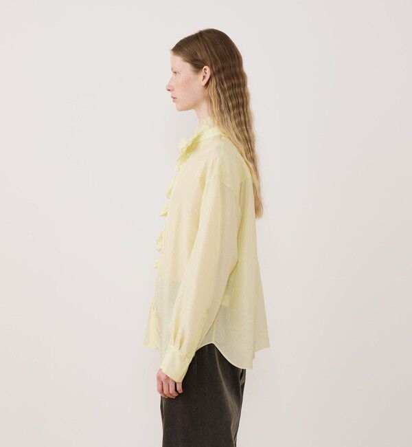 GALERIE VIE「シルクハブタエ フリルカラーシャツ」|シャツ・ブラウス|