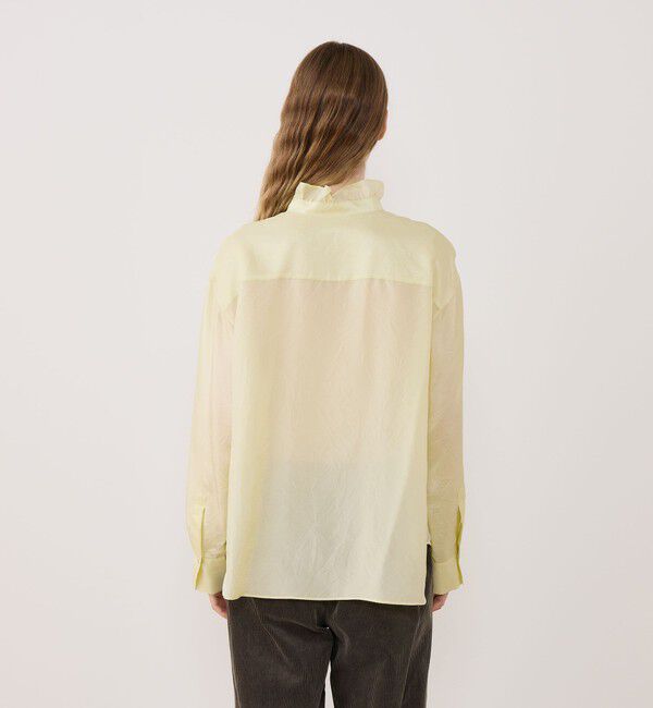 GALERIE VIE「シルクハブタエ フリルカラーシャツ」|シャツ・ブラウス|