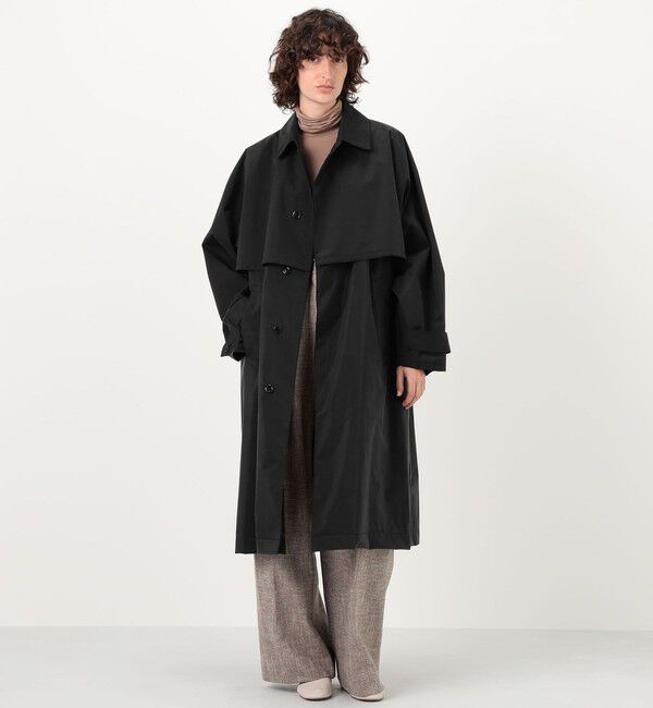 TOMORROWLAND GOODS「HAVERSACK Silkcoating バルカラーコート」|ステンカラーコート|