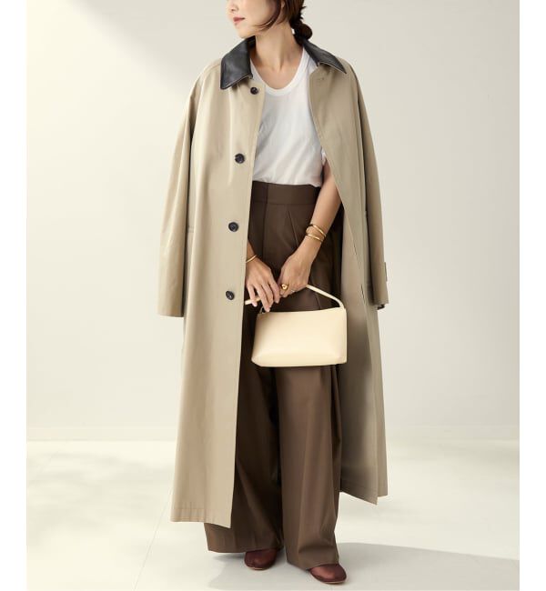Plage「R&rsquo;IAM レザーカラーTRENCH コート」|トレンチコート|