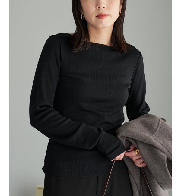 Plage「《追加》super100s Jersey boat/N プルオーバー」|Tシャツ・カットソー|ブラック