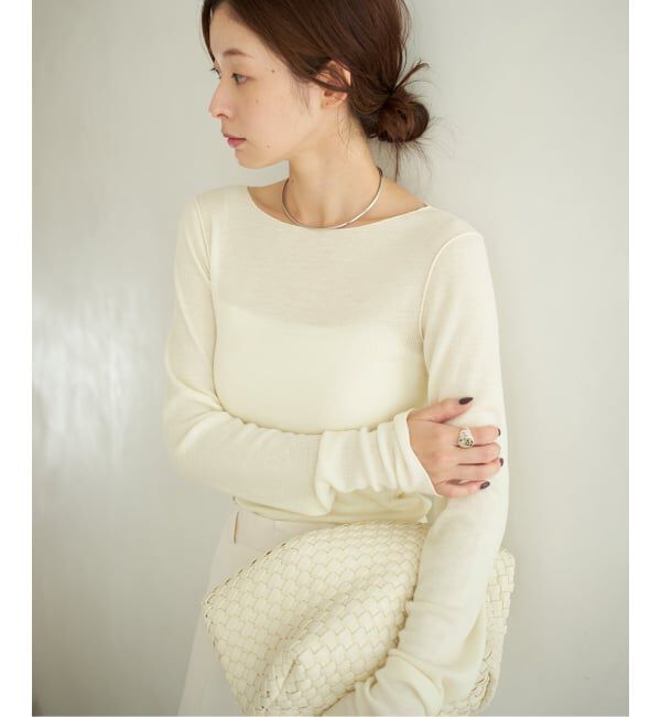 Plage「《追加》super100s Jersey boat/N プルオーバー」|Tシャツ・カットソー|ホワイト