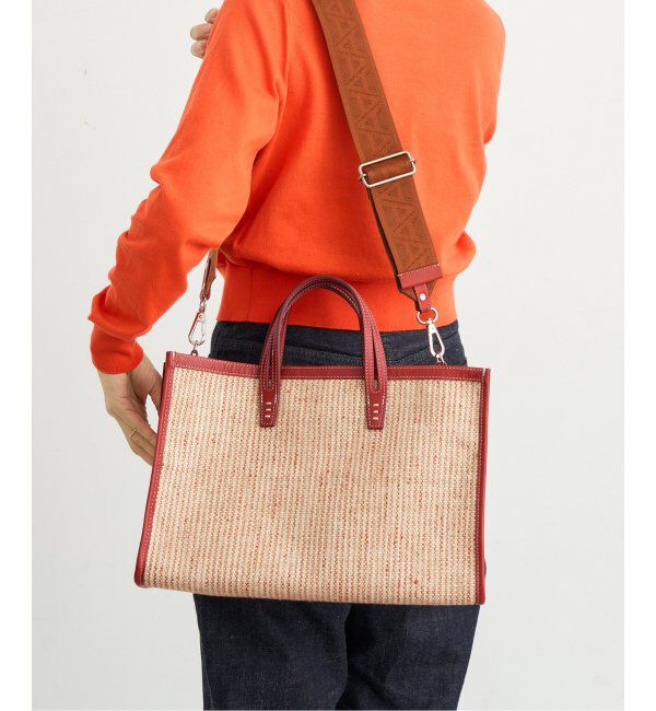 IENA「A VACATION/ア ヴァケーション BREAD M SUMAC STRIPE トートバッグ」|トートバッグ|