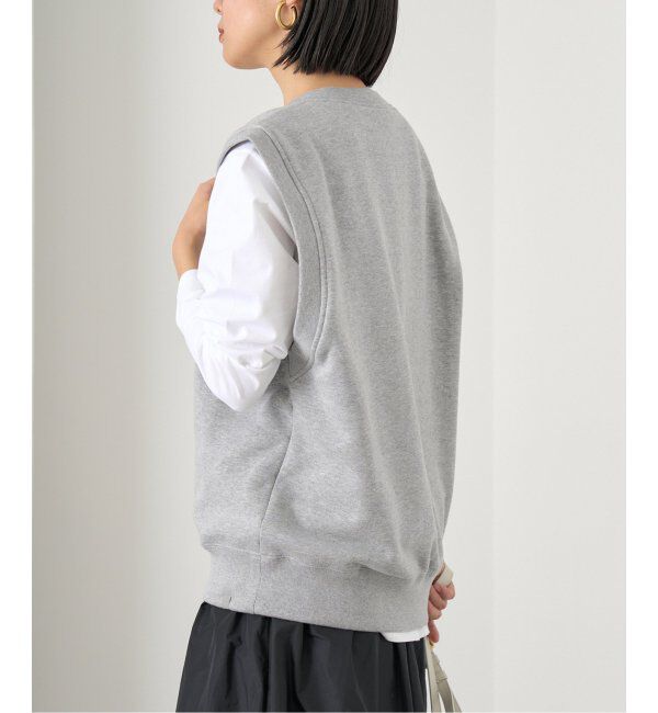 IENA「LOOPWHEELER for LOWERCASE 別注 ライトツリウラケ Vネックベスト」|ベスト・ジレ|