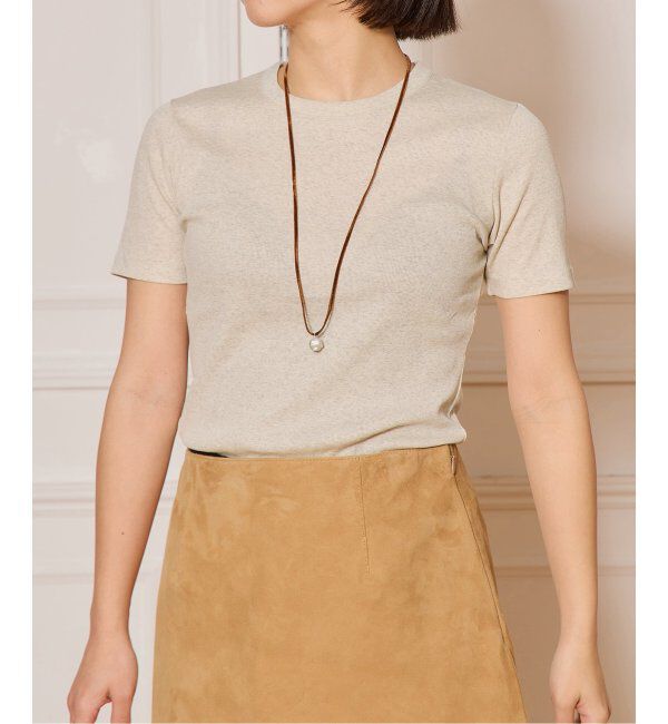 IENA LA BOUCLE「IENA LA BOUCLE ライトリブハーフスリーブプルオーバー」|Tシャツ・カットソー|