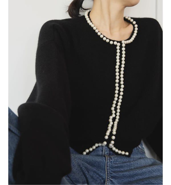 SLOBE IENA「パールカーディガン」|カーディガン|