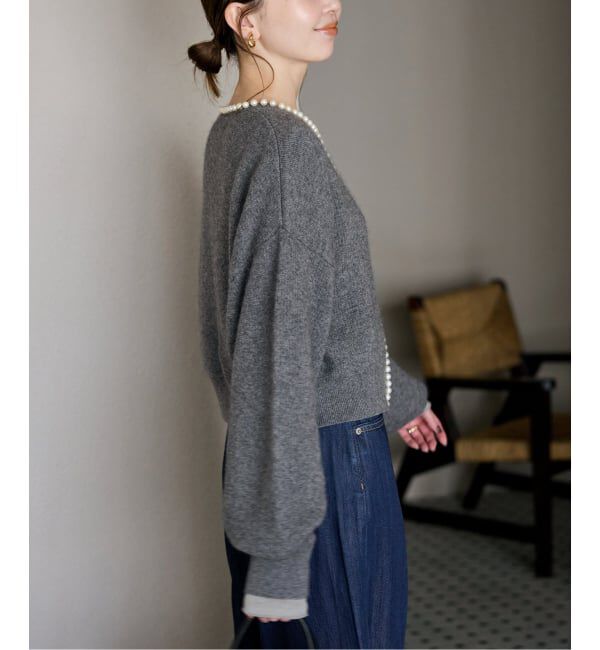 SLOBE IENA「パールカーディガン」|カーディガン|