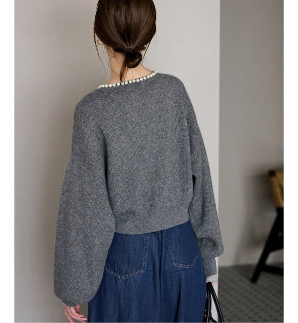 SLOBE IENA「パールカーディガン」|カーディガン|