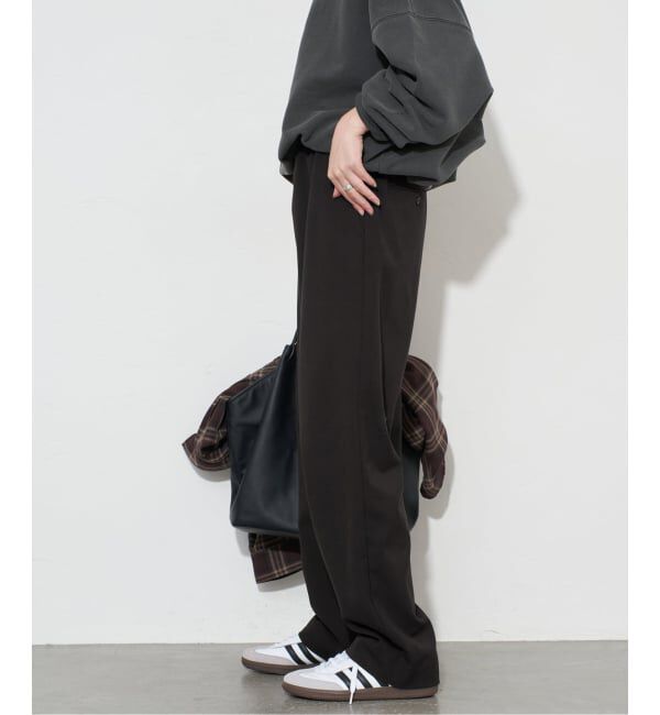 SLOBE IENA「《吸湿発熱/WEBのみ4サイズ展開》ウールミックスドロストスラックス」|スラックス|