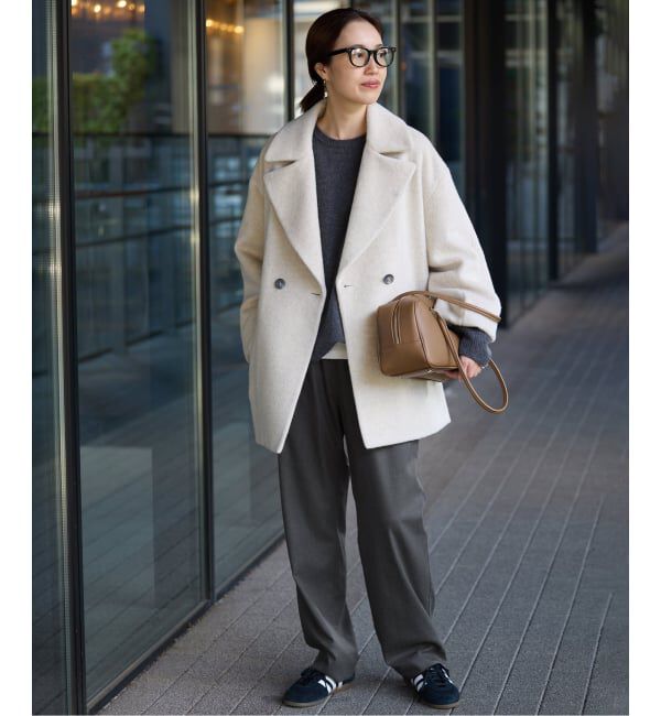 SLOBE IENA「《吸湿発熱/WEBのみ4サイズ展開》ウールミックスドロストスラックス」|スラックス|