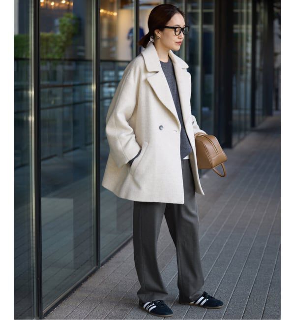 SLOBE IENA「《吸湿発熱/WEBのみ4サイズ展開》ウールミックスドロストスラックス」|スラックス|