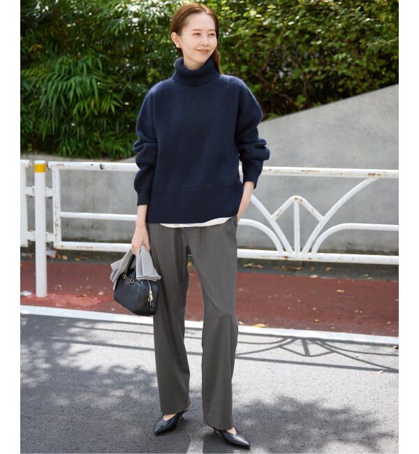 SLOBE IENA「《吸湿発熱/WEBのみ4サイズ展開》ウールミックスドロストスラックス」|スラックス|