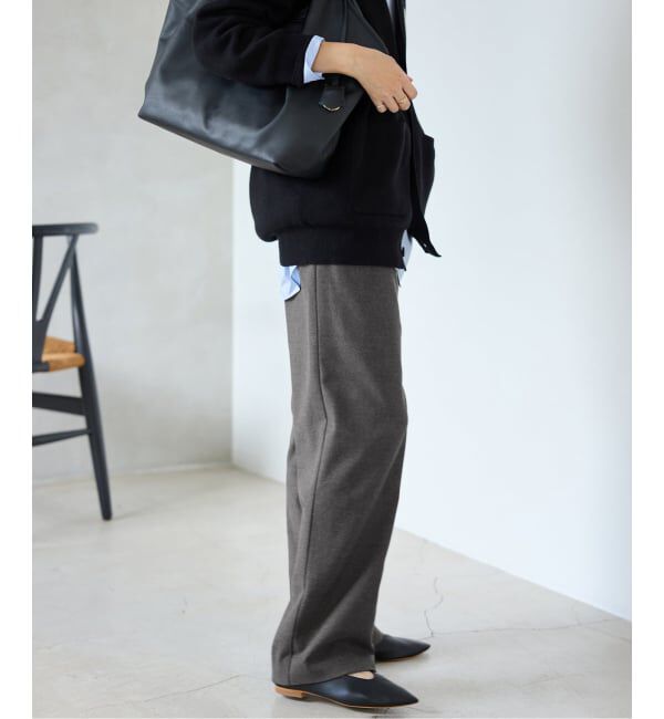 SLOBE IENA「《吸湿発熱/WEBのみ4サイズ展開》ウールミックスドロストスラックス」|スラックス|