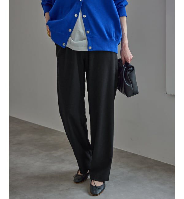 SLOBE IENA「《吸湿発熱/WEBのみ4サイズ展開》ウールミックスドロストスラックス」|スラックス|