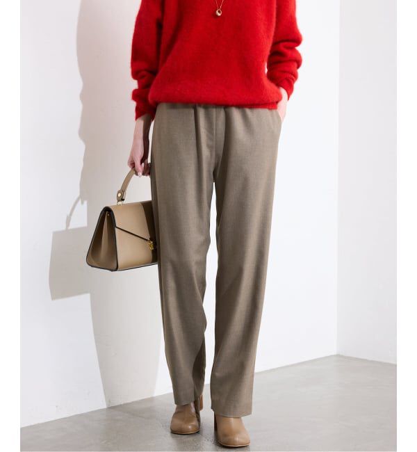 SLOBE IENA「《吸湿発熱/WEBのみ4サイズ展開》ウールミックスドロストスラックス」|スラックス|