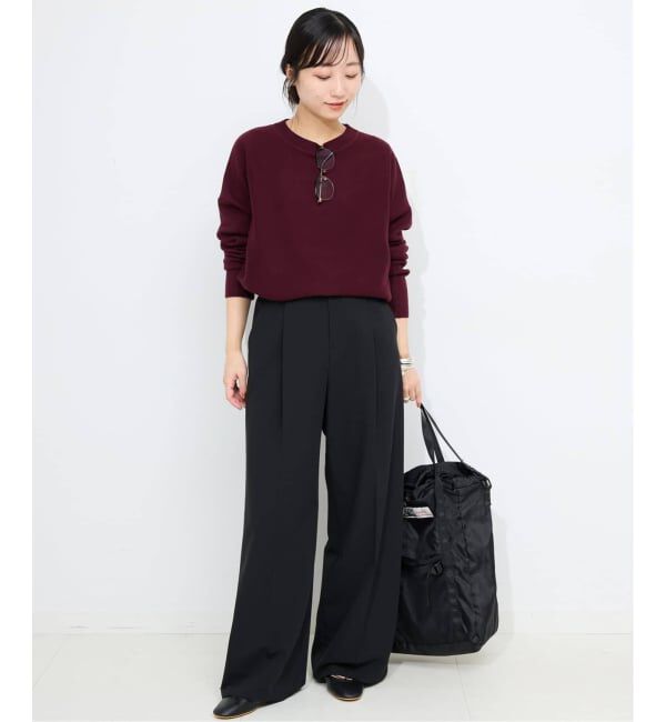 SLOBE IENA「《WEBのみ4サイズ展開》TRワイドトラウザー」|スラックス|