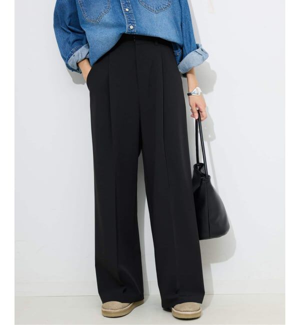 SLOBE IENA「《WEBのみ4サイズ展開》TRワイドトラウザー」|スラックス|