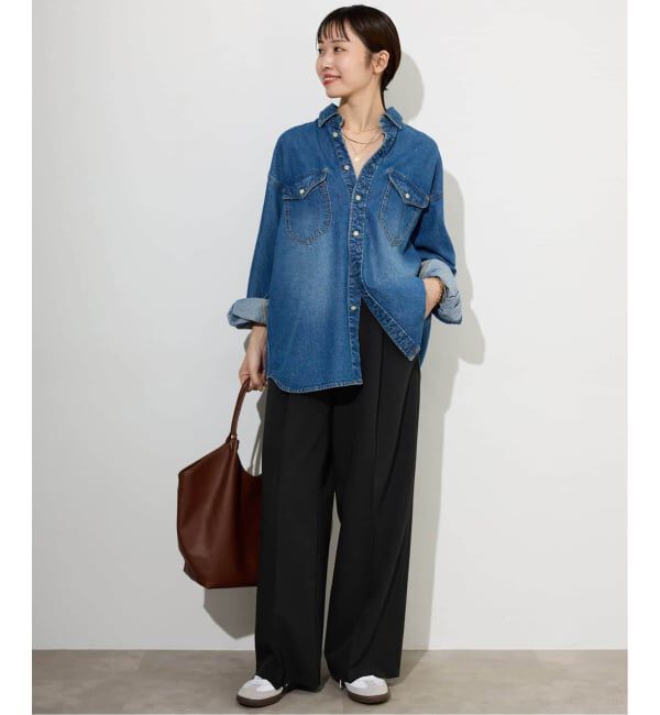 SLOBE IENA「《WEBのみ4サイズ展開》TRワイドトラウザー」|スラックス|