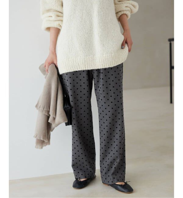 SLOBE IENA「《吸湿発熱/WEB限定/追加2》CIRCULATE WARM パンツ」|スラックス|