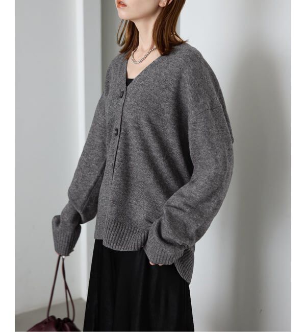 SLOBE IENA「Vネックルーズニットカーディガン」|カーディガン|