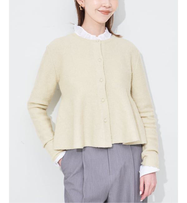 SLOBE IENA「ペプラムニットカーディガン」|カーディガン|