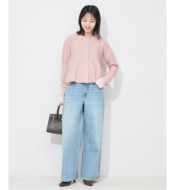 SLOBE IENA「ペプラムニットカーディガン」|カーディガン|