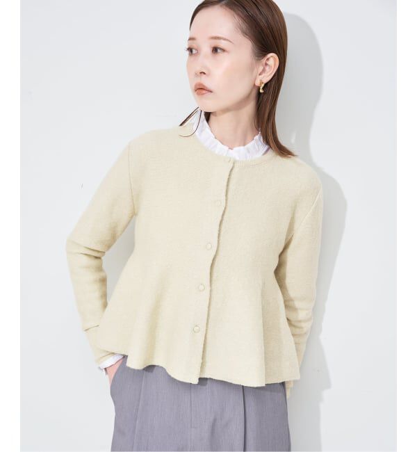 SLOBE IENA「ペプラムニットカーディガン」|カーディガン|